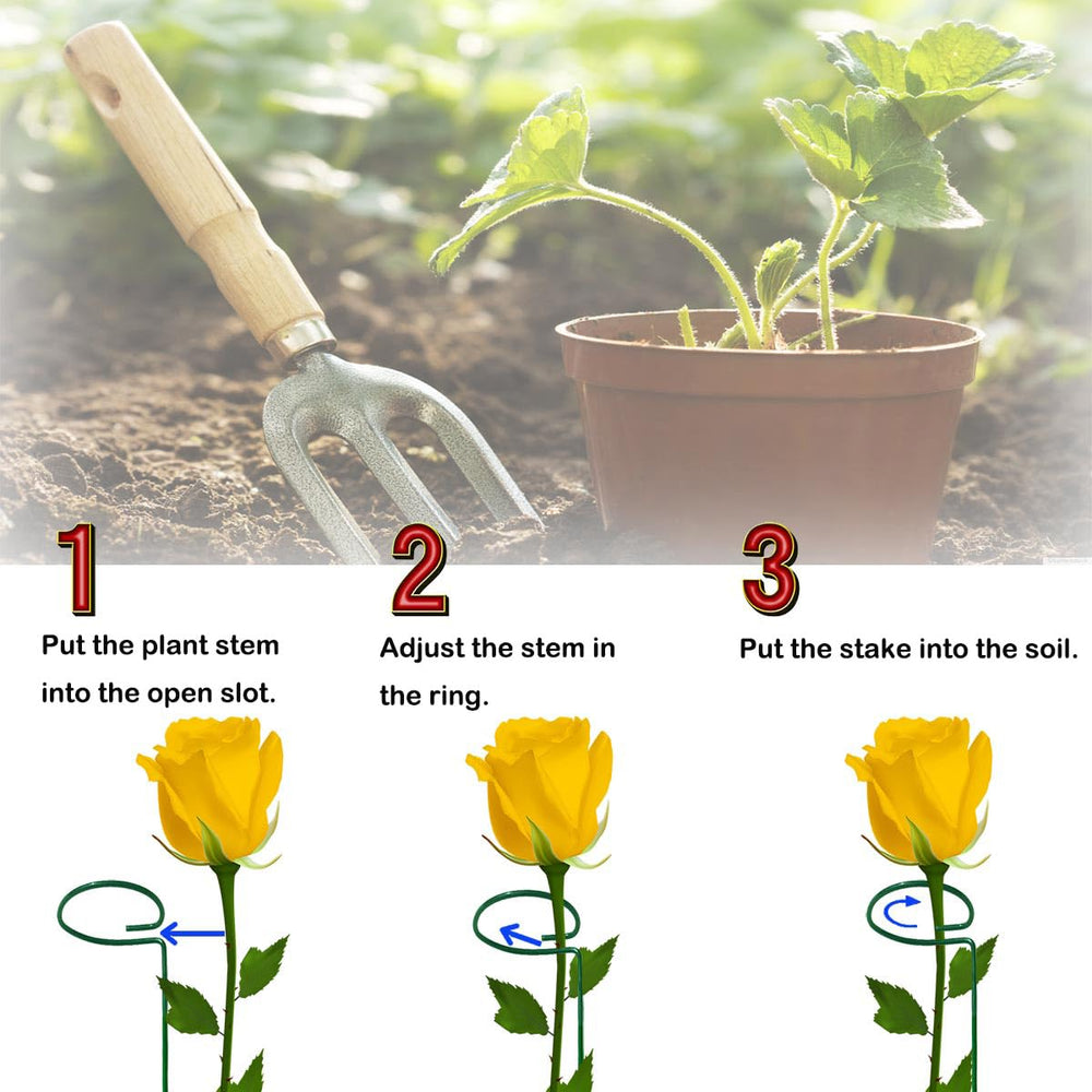 MTB Supply in-use shot of lily with support ring keeping the stem upright and protecting bloom