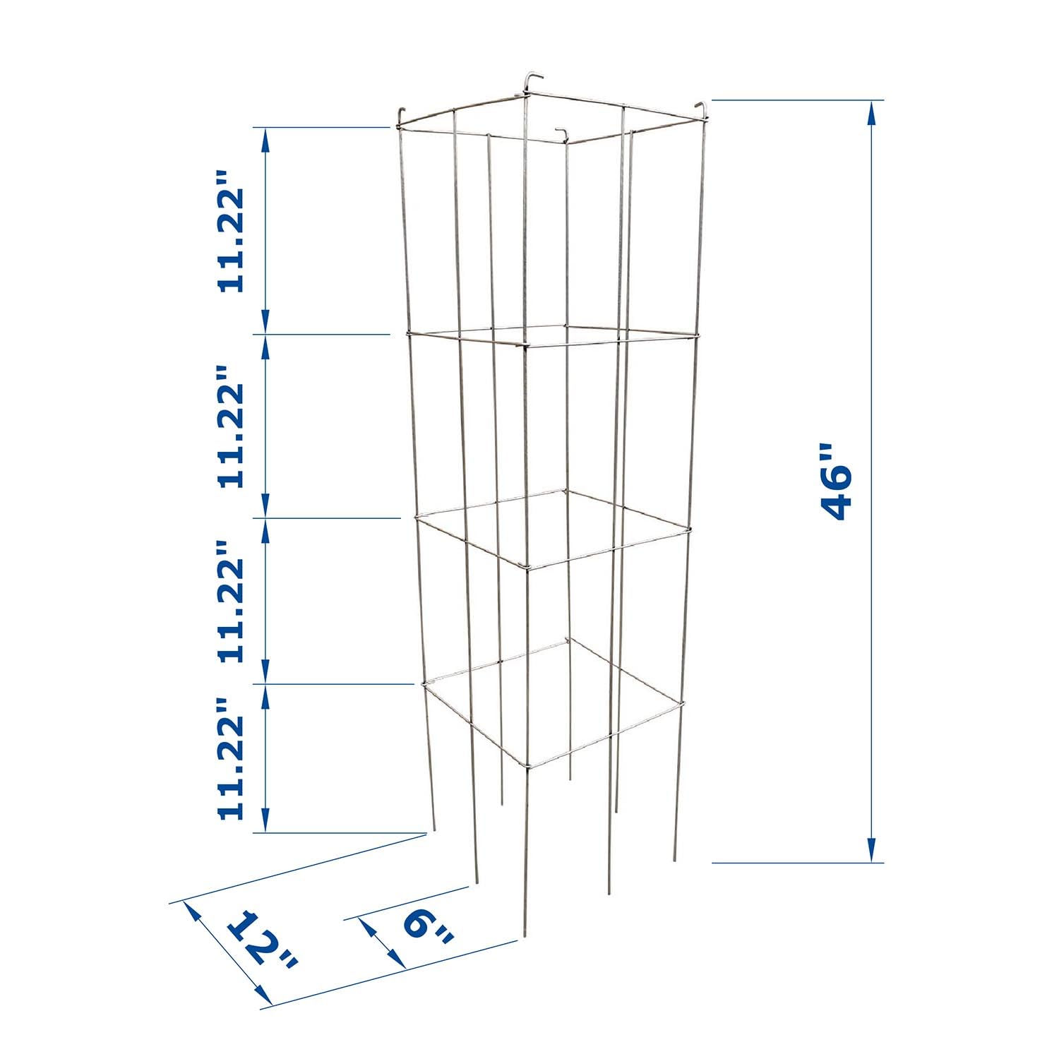 MTB Supply cage supporting tall tomato plant demonstrating organized growth benefit