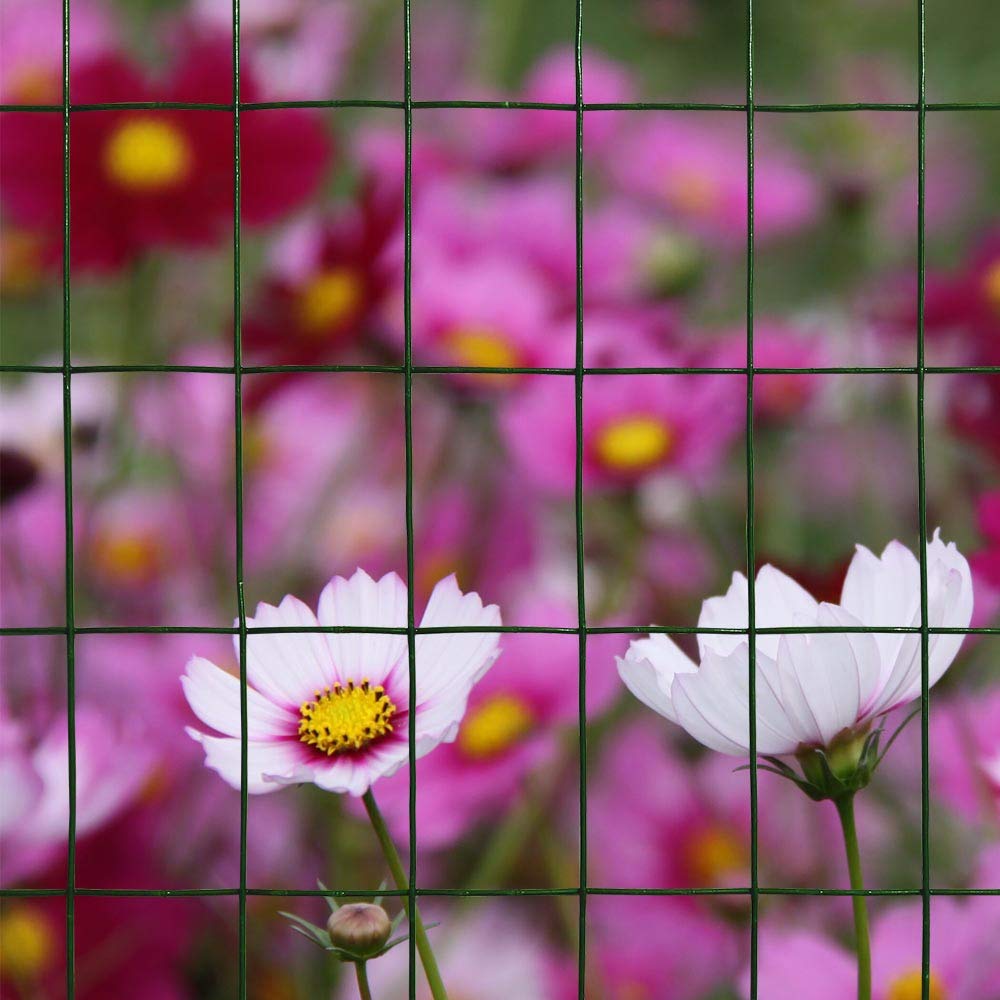 MTB Supply welded wire used in a backyard enclosure, discreet green blends with landscape