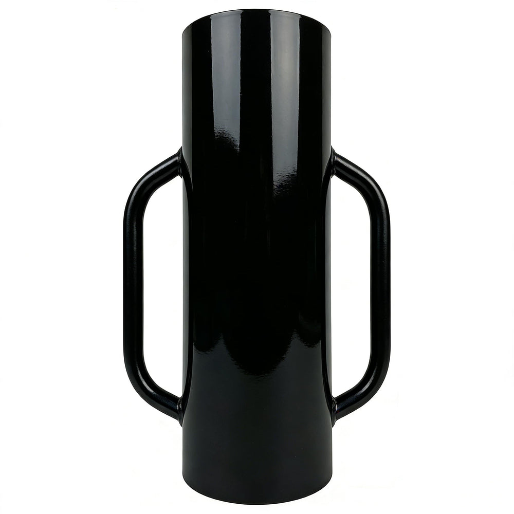 MTB Supply front view of post driver showing sturdy barrel and handles for reliable pounding