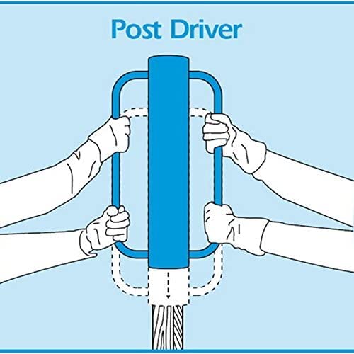 MTB Supply post driver beside a ruler showing 24-inch scale for size clarity