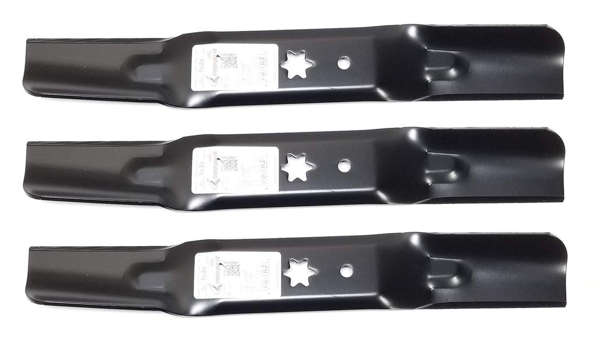MTD Genuine Parts 50-inch blade set front packaging for easy replacement