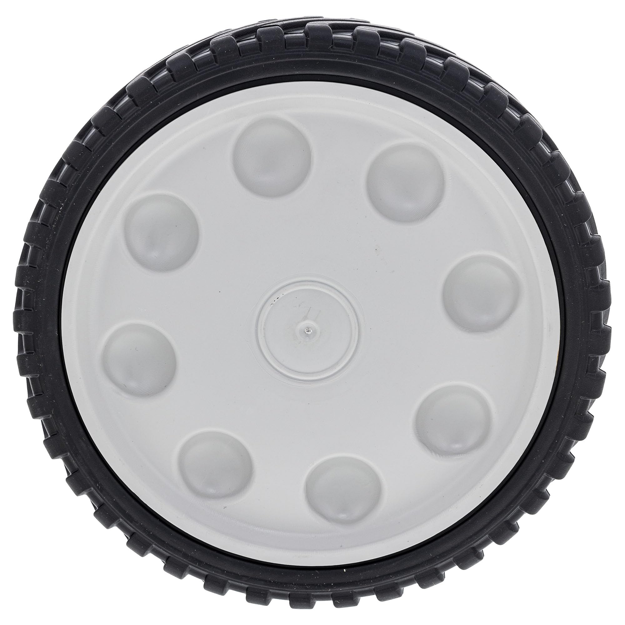 MTD Genuine Parts front view of 8x2 wheel showing precise fit and durability