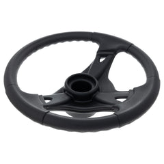 MTD steering wheel close-up texture highlighting grip and durable material