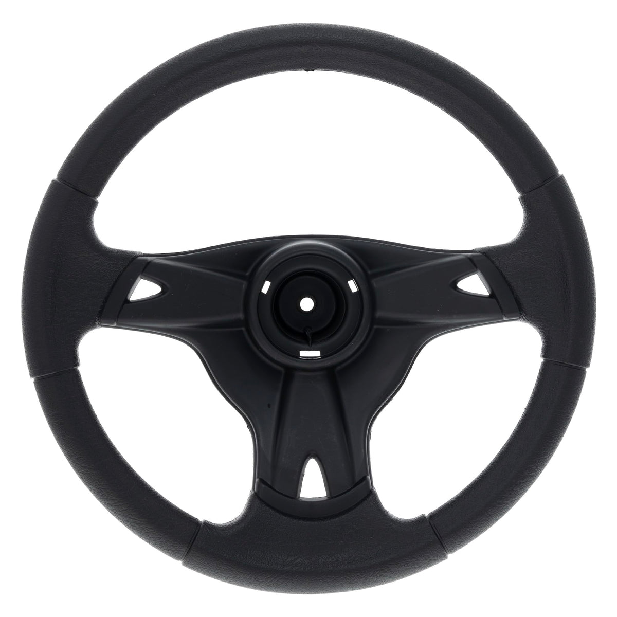 MTD steering wheel front view showing exact OEM fit and durable finish