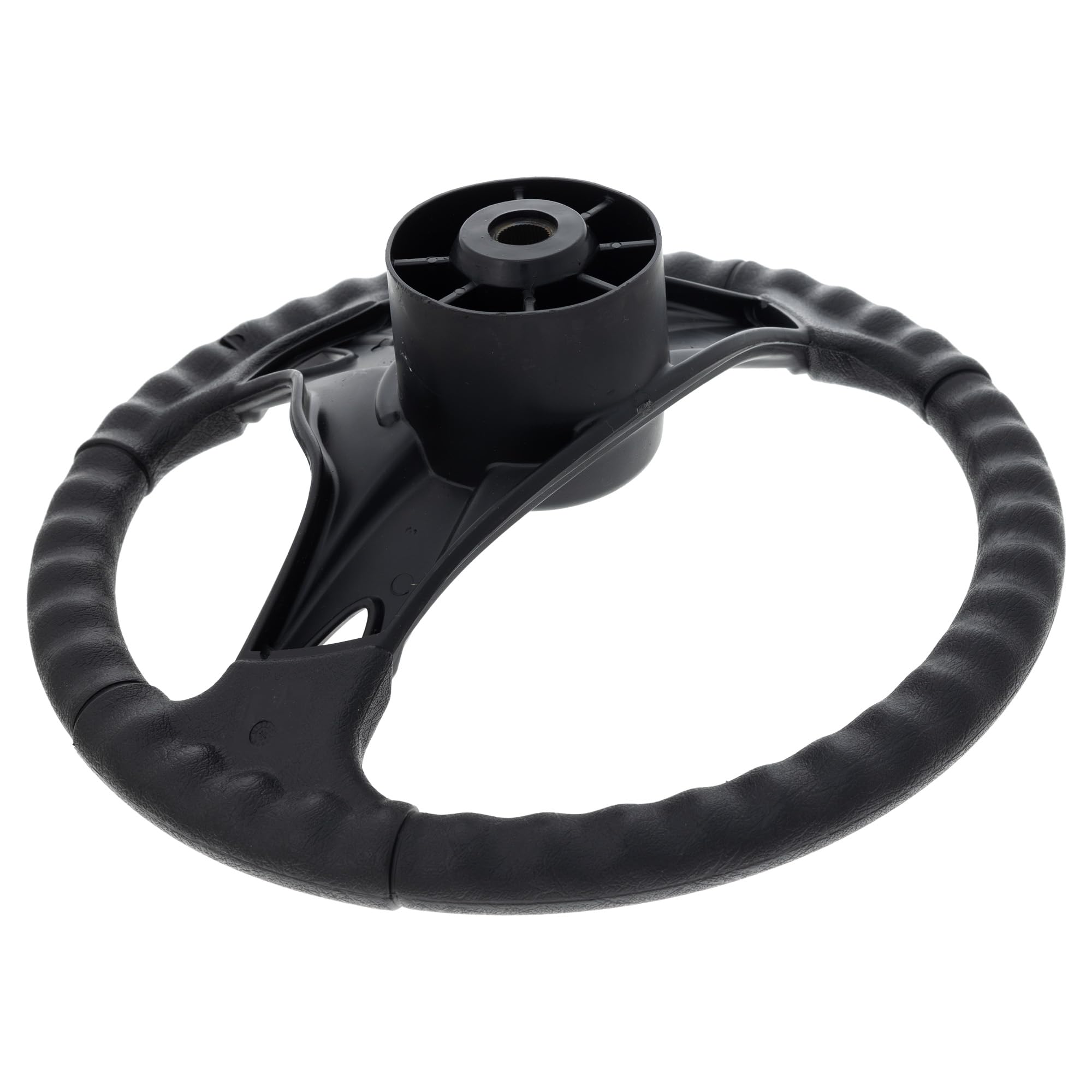 MTD steering wheel installed on mower demonstrating restored steering control