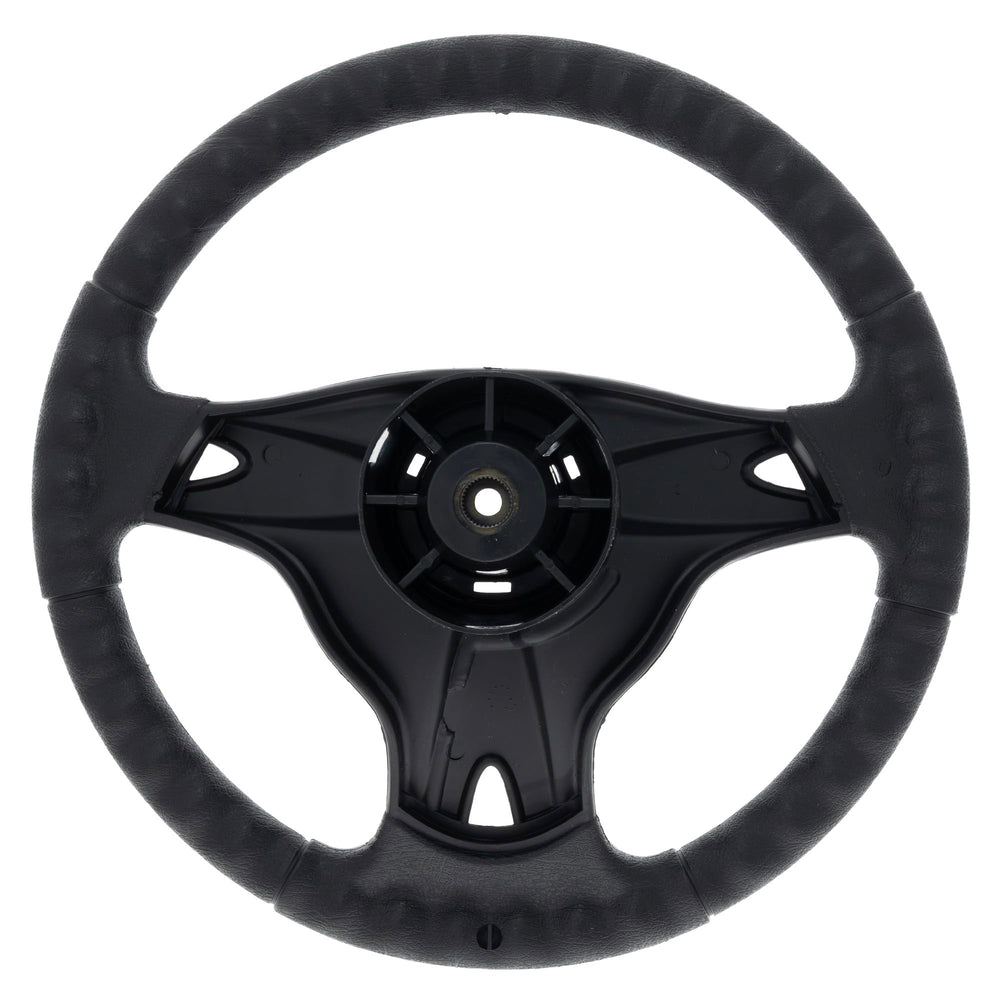 MTD steering wheel beside ruler for scale showing correct size for replacement