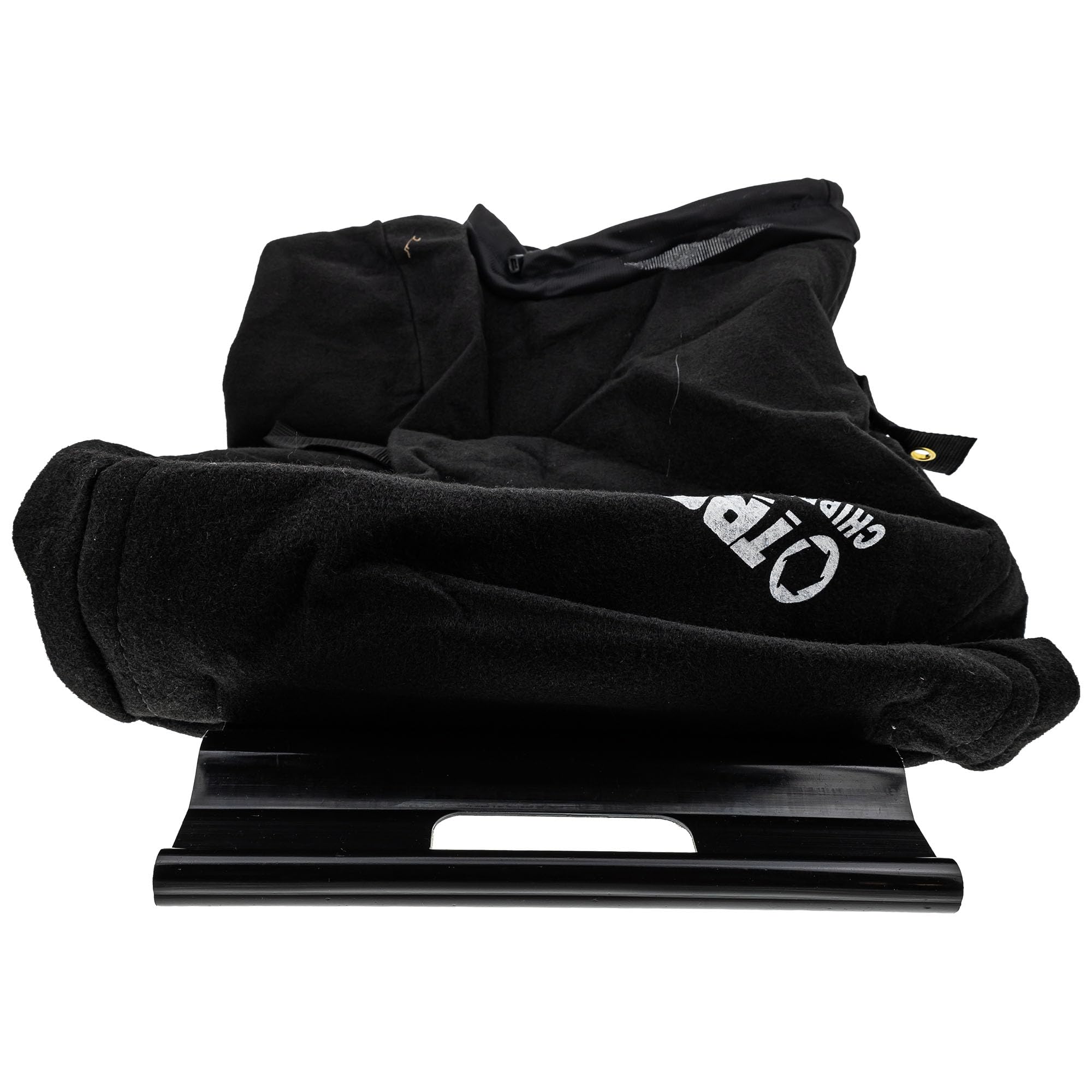MTD Genuine Parts Troy-Bilt bag stored in garage showing organized replacement convenience