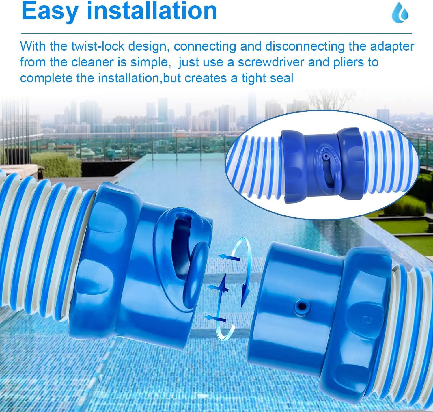 MTIFOEV hose laid beside ruler showing exact 39-inch length for correct fit