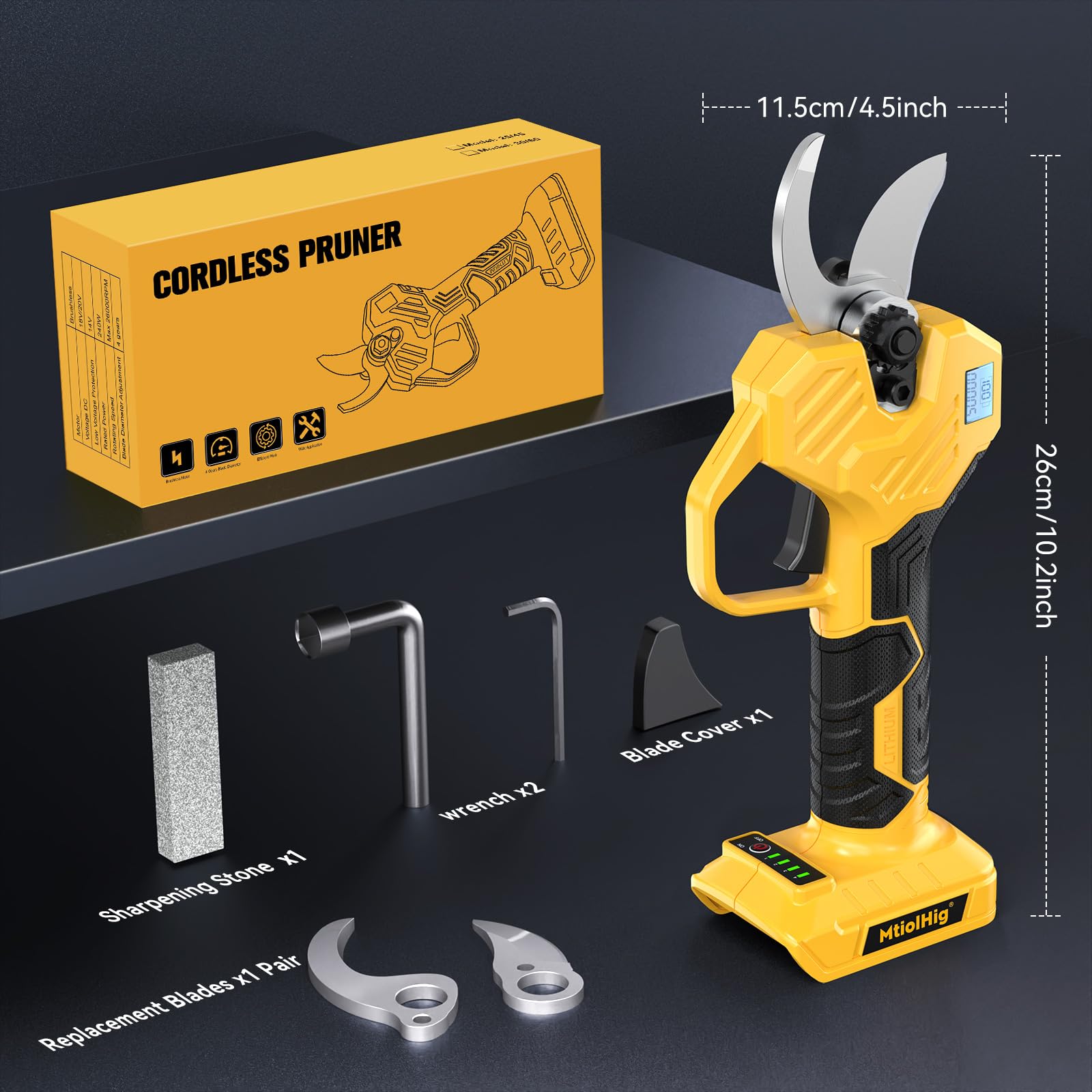 MtiolHig with DeWALT 20V battery mounted showing cross-brand compatibility advantage