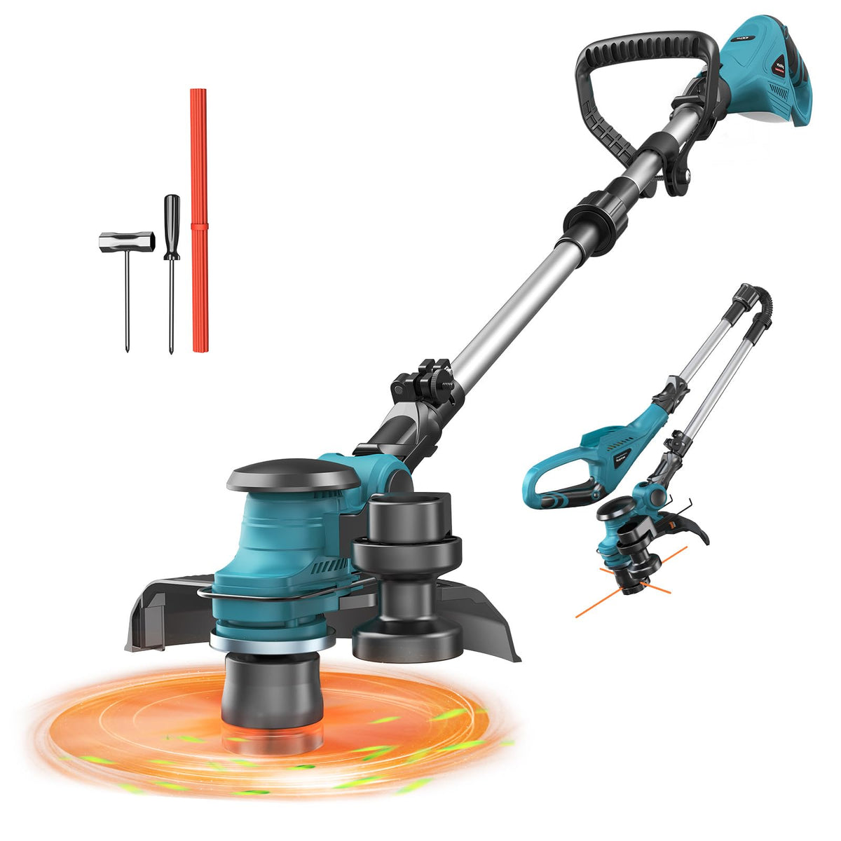 MtiolHig front view of the cordless 3-in-1 trimmer showing compact design and controls