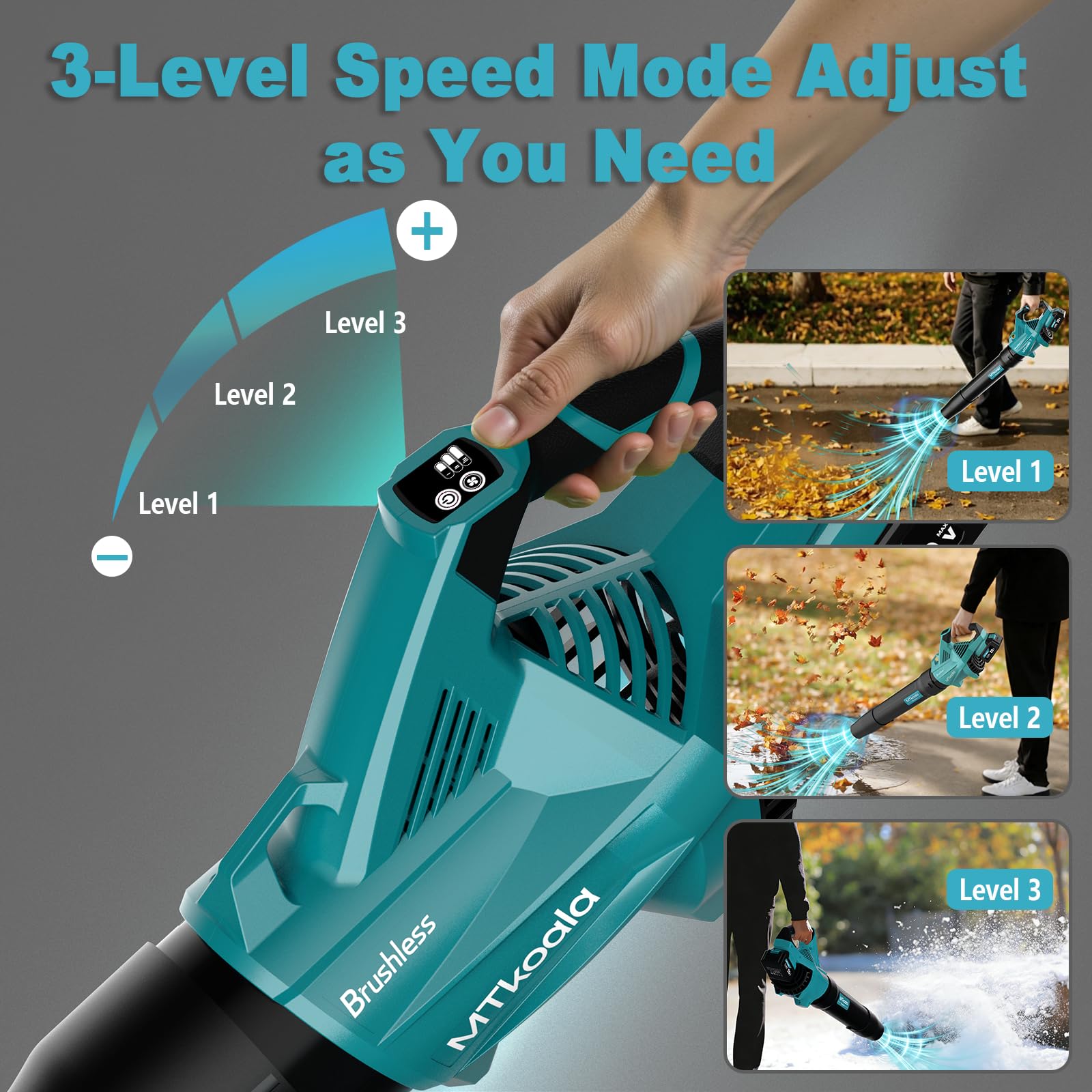 MTKOALA nozzle detail focused on airflow port for concentrated blowing power