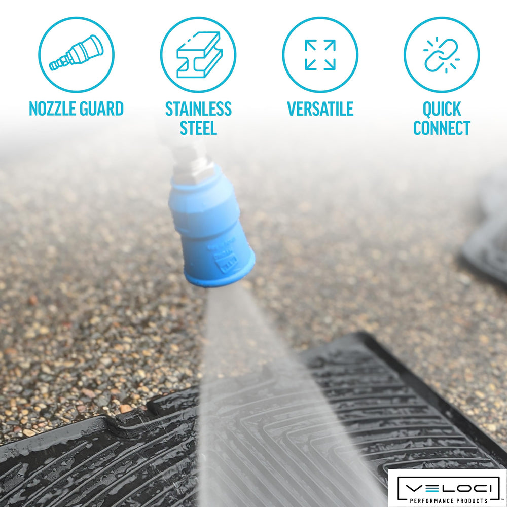 MTM Hydro close detail of threaded stainless steel holder for secure fit