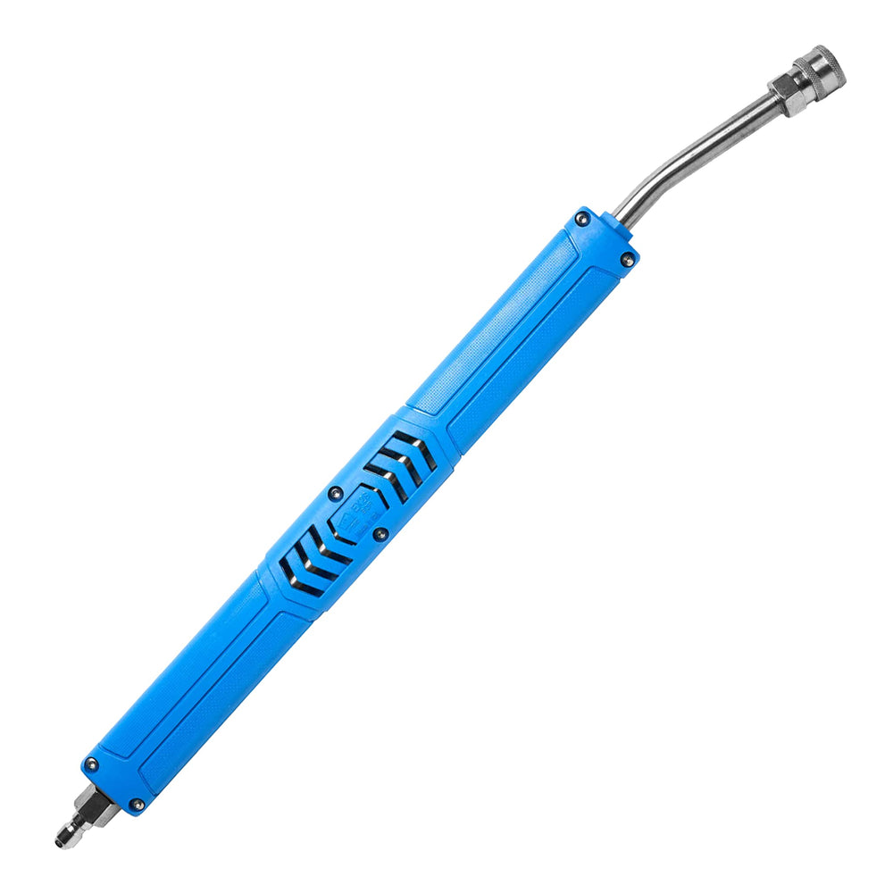 MTM Hydro front view of Acqualine wand showing full 20-inch reach and bend benefit