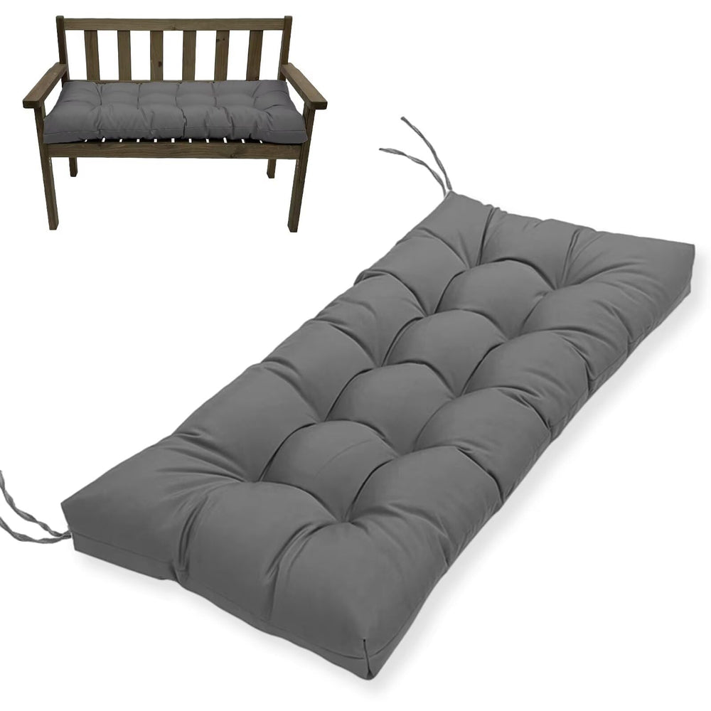 MTMR front view of bench cushion showing tufted design and neat fit