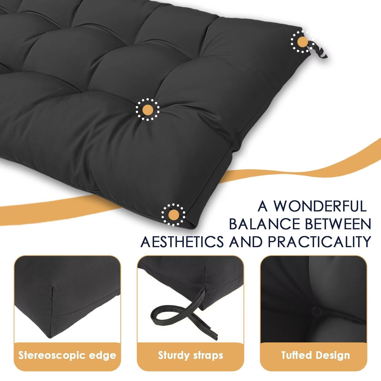 MTMR cushion side profile highlighting 5 inch thickness for comfortable support