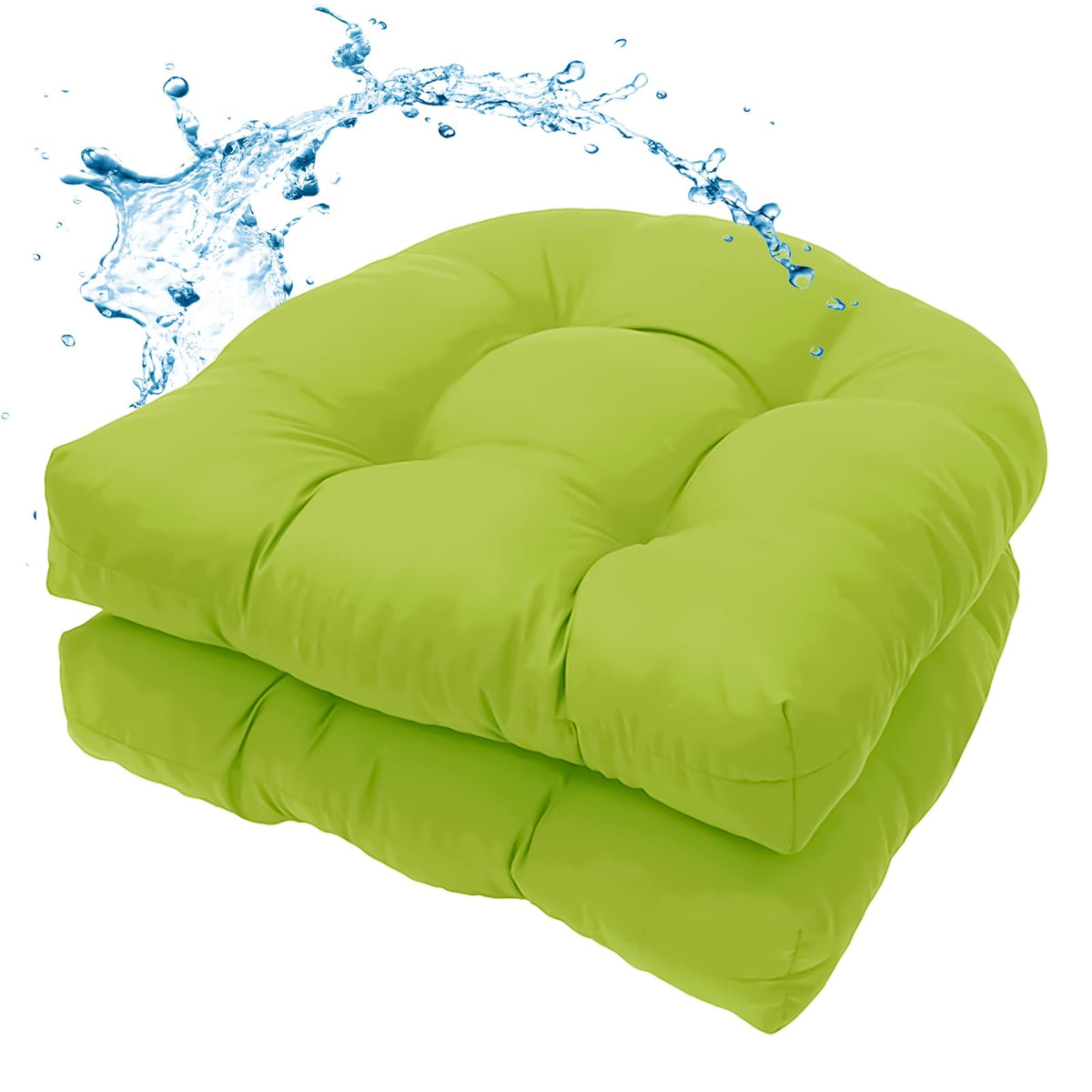 MTMR front view of two patio cushions showing fit and color benefits comfort