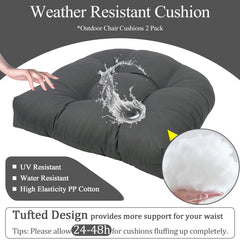 MTMR cushion on patio chair demonstrating improved outdoor comfort