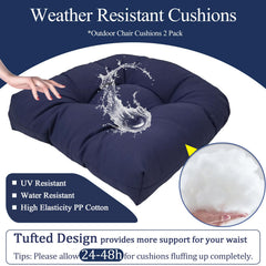 MTMR cushions placed on a wicker chair to show real-world fit