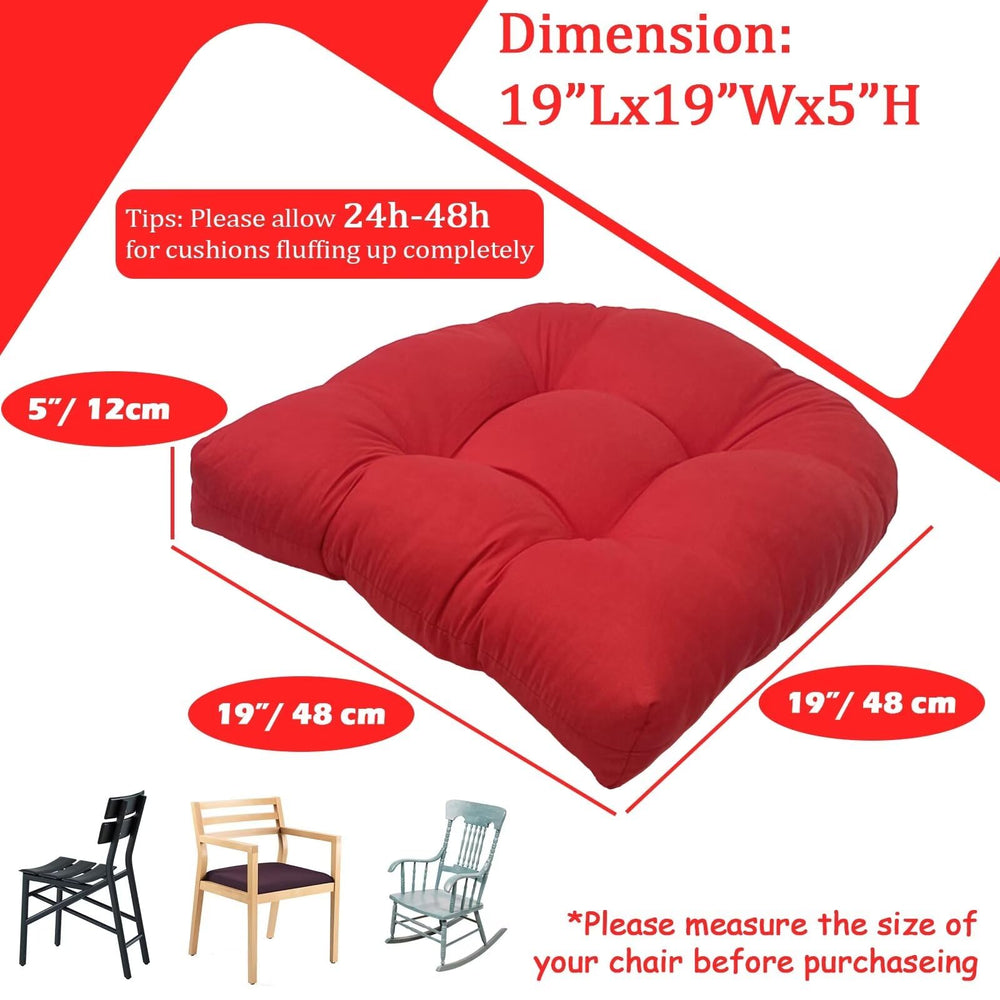 MTMR cushion next to ruler showing 19x19x5 size for accurate fit