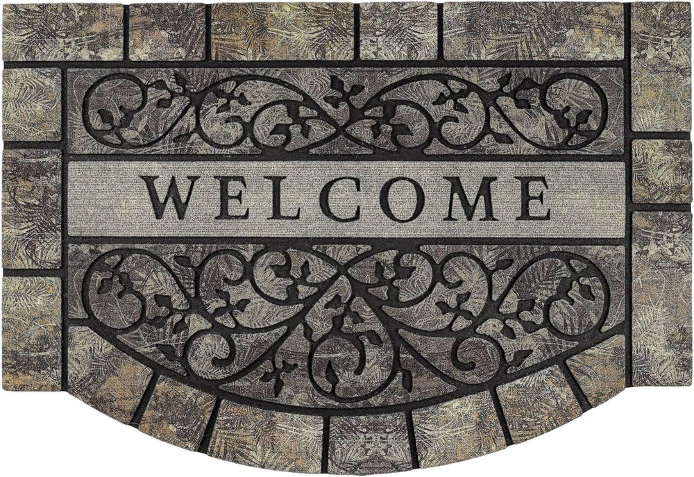 MTOUOCK front view showing full 24x36 inch welcome mat and styling benefit