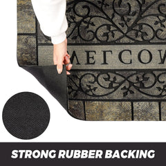 MTOUOCK mat placed at a front door reducing tracked-in debris