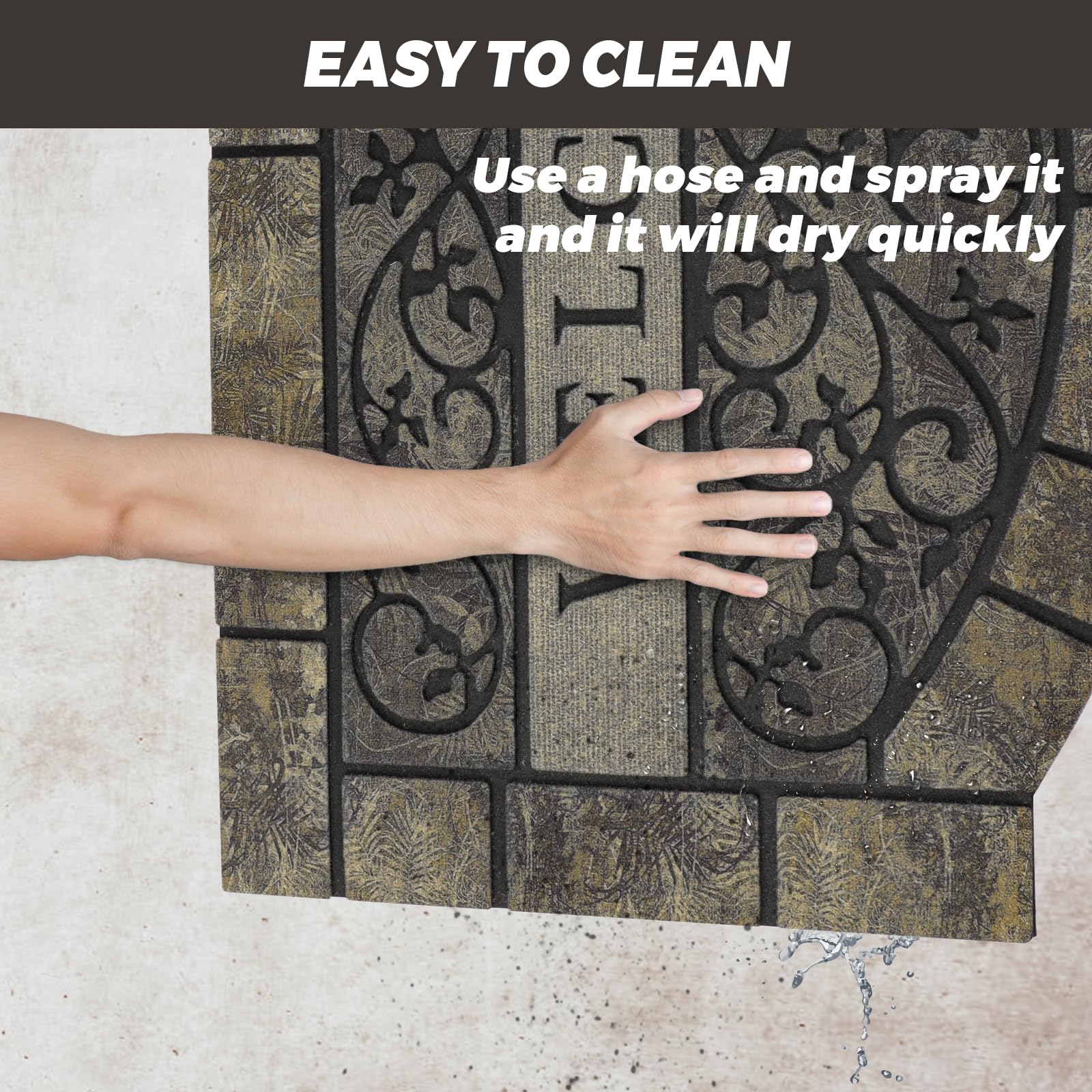MTOUOCK mat next to chair showing 24x36 scale for proper coverage
