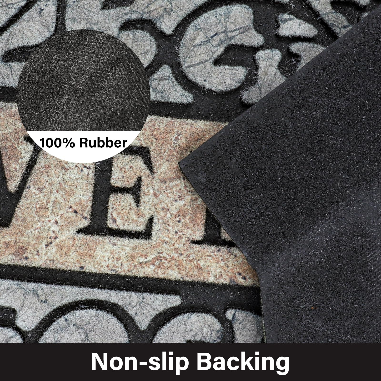 MTOUOCK mat in use at a front door keeps entryway cleaner and drier
