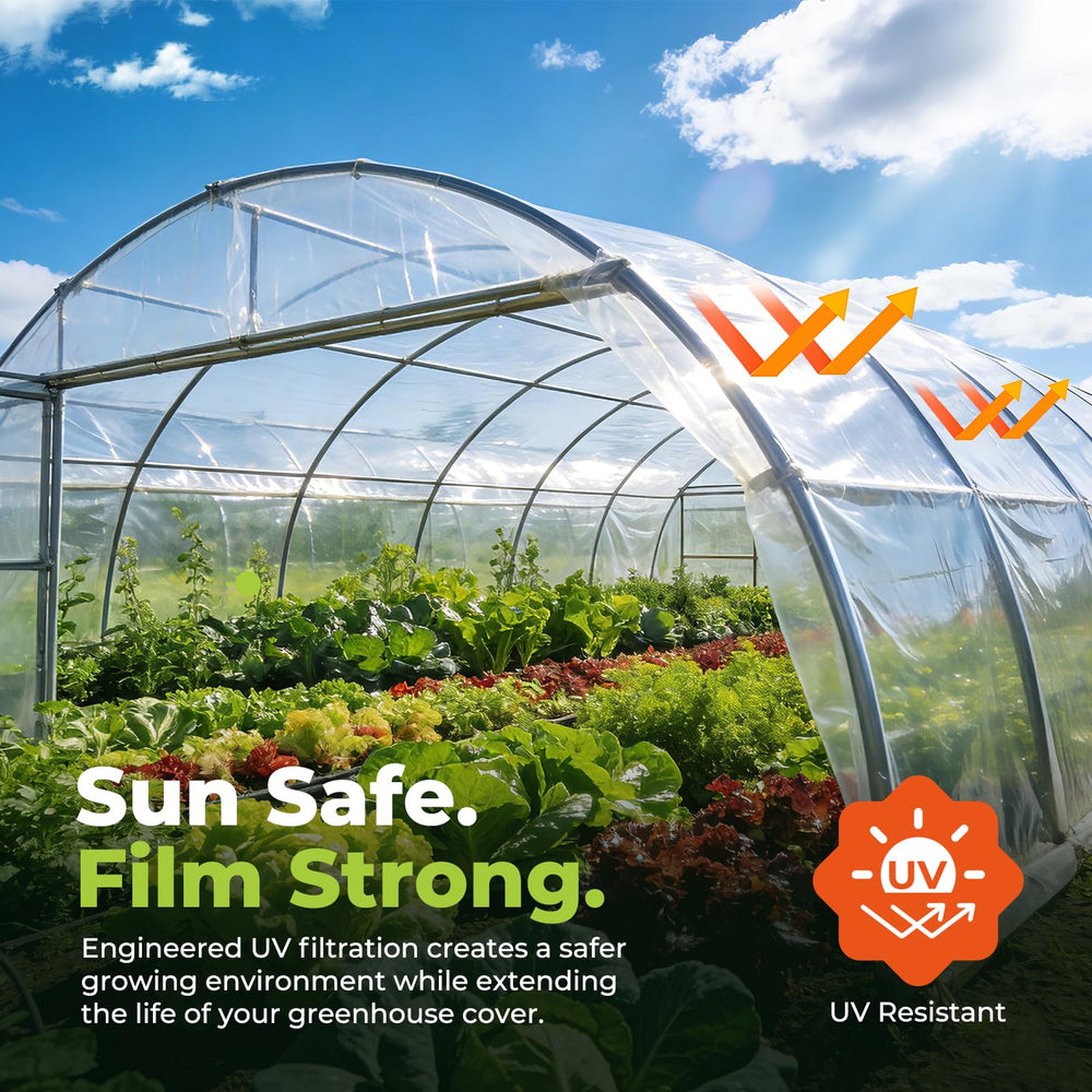 MTYIK installed on a hoop house demonstrating easy fit and weather protection benefit