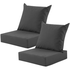 MuaMelop front view of dark grey cushion set showing clean styling and durable look
