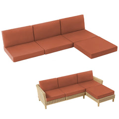 MuaMelop front view of full 7-piece spice cushion set showing coordinated look and curb appeal