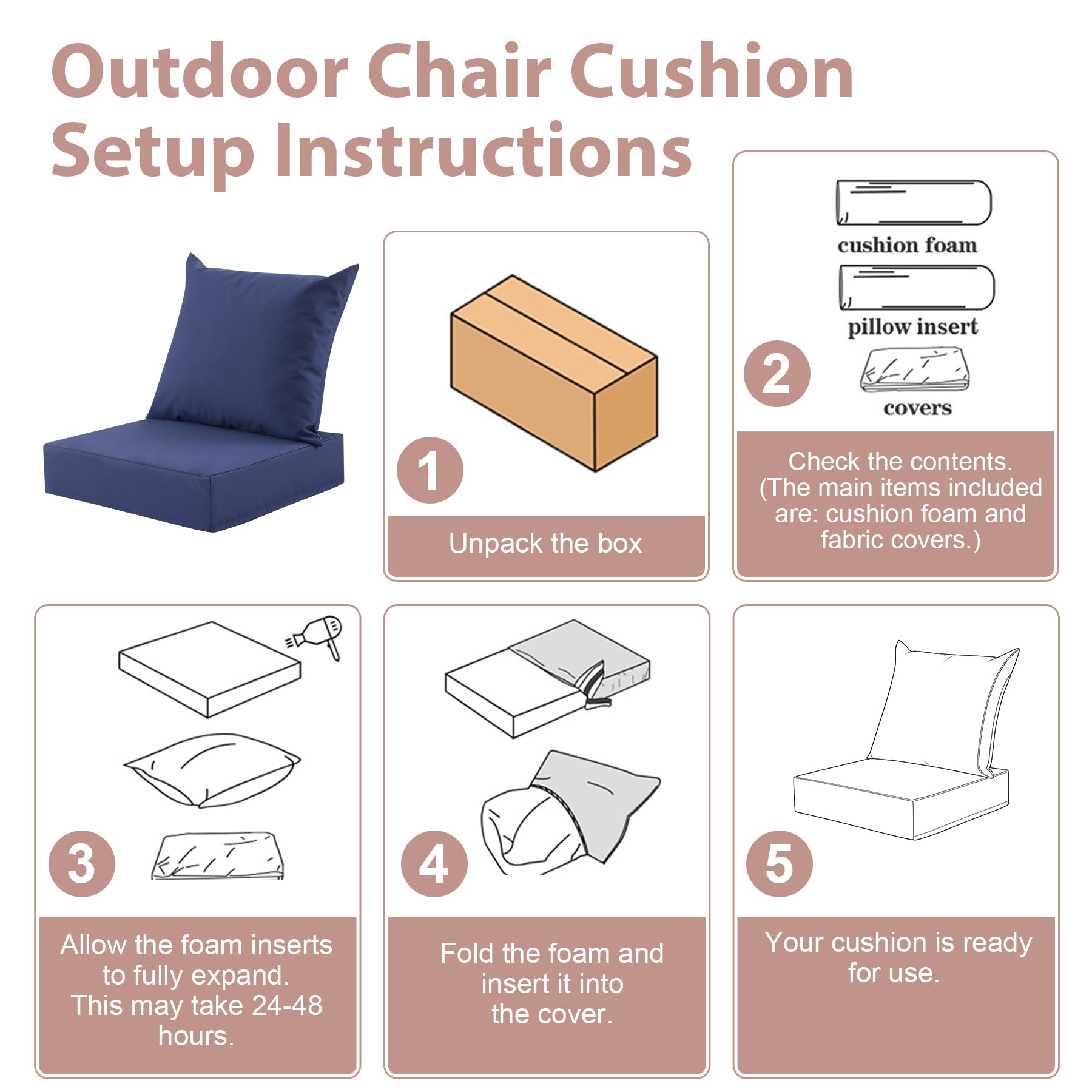 MuaMelop cushions styled in a patio setting improving outdoor comfort