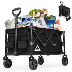 Muarch wagon front view showing stable frame and large cargo capacity