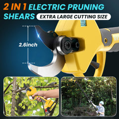 MuatCtarom pole pruner fully extended demonstrating reach up to fourteen feet for safer trimming