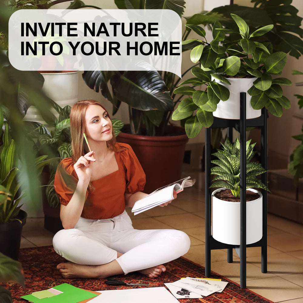 MUDEELA on a balcony with plants to show portable outdoor-style indoor use