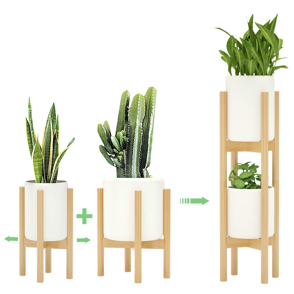 MUDEELA front view of two stands showing clean mid-century display benefit