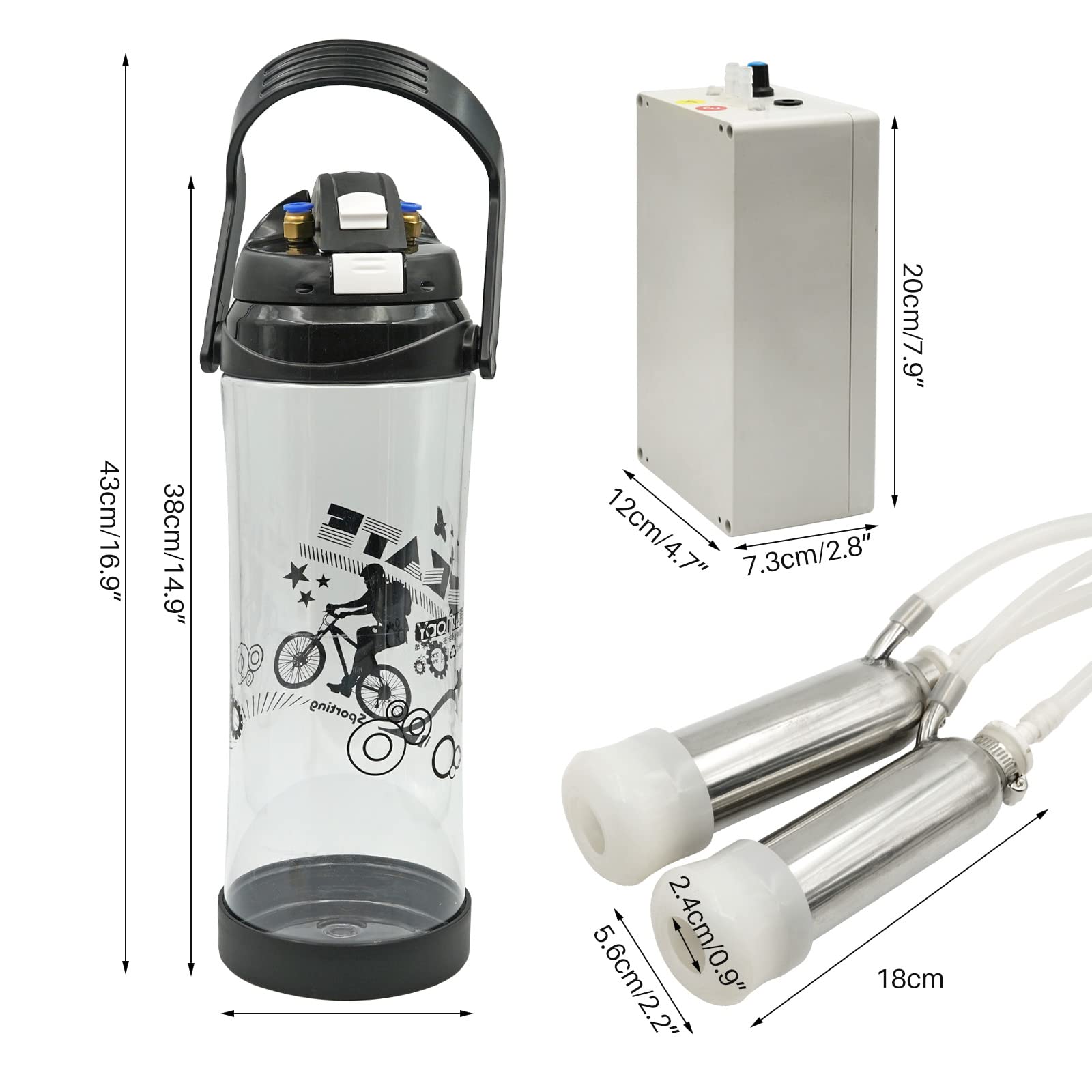 MUDUOBAN 3L collection jar next to hand showing capacity and portability benefit