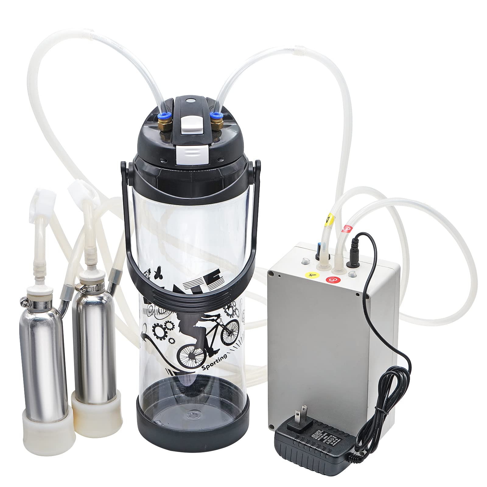 MUDUOBAN front view milking machine showing compact portable design benefit