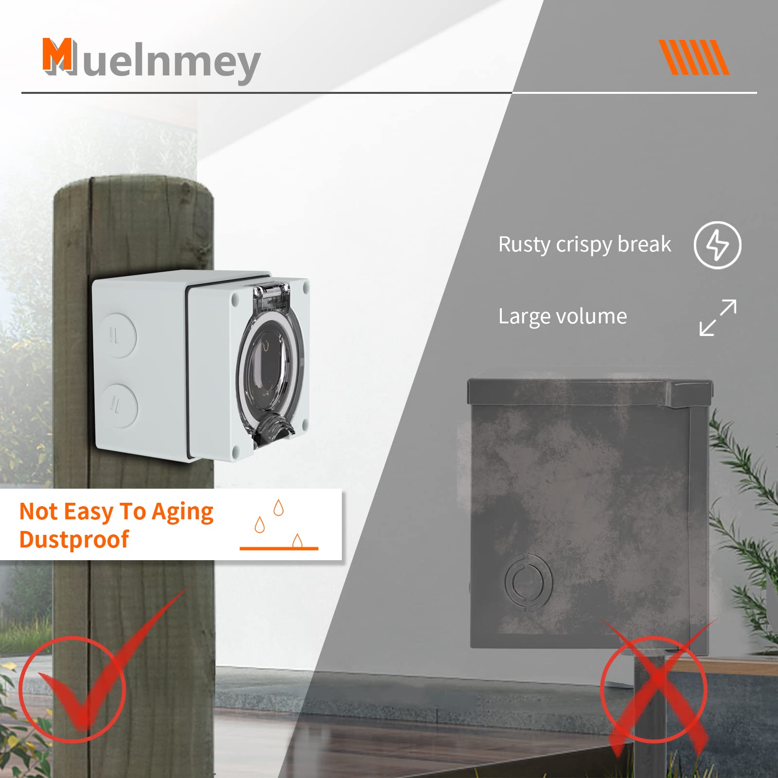Muelnmey size comparison in hand illustrating compact, lightweight installation