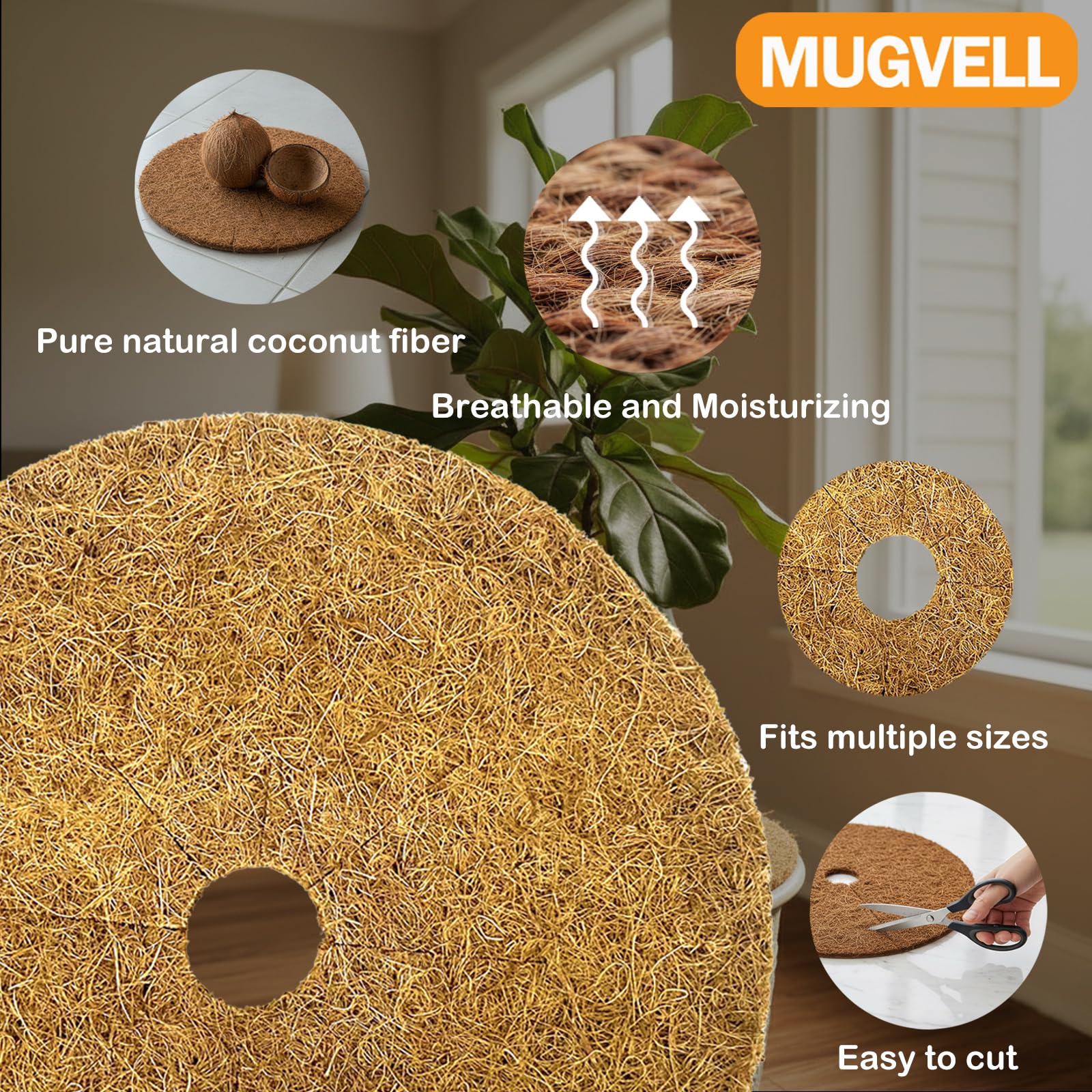 MUGVELL ring installed around tree base protecting roots and preventing weeds