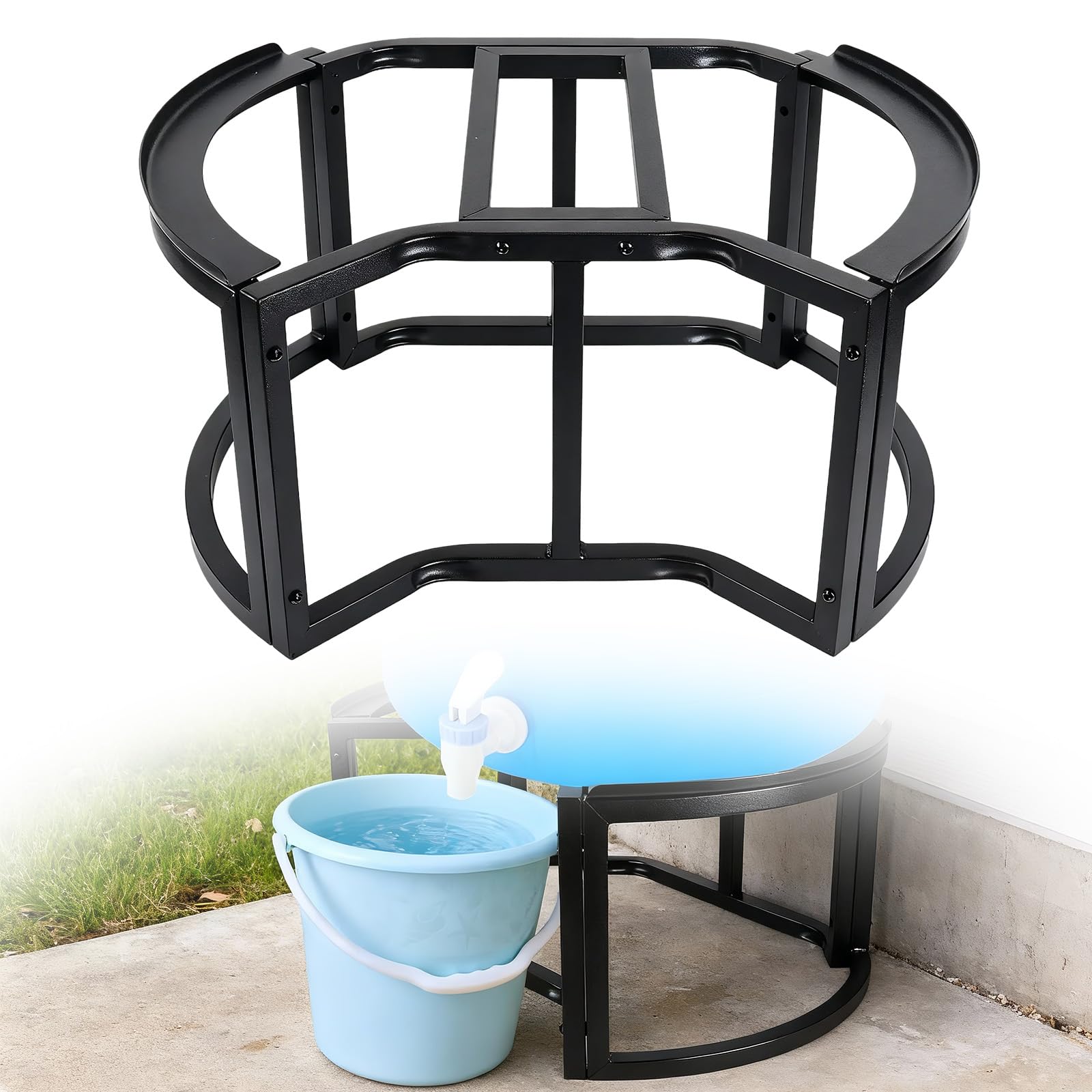 MUIEGUDO front view showing stable base and black finish benefit durability
