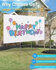 Mulctun white board mounted on lawn demonstrating easy installation and high street visibility benefit