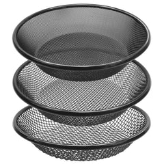 Mulctun front view of three sifters showing fit and durable frame for efficient sifting