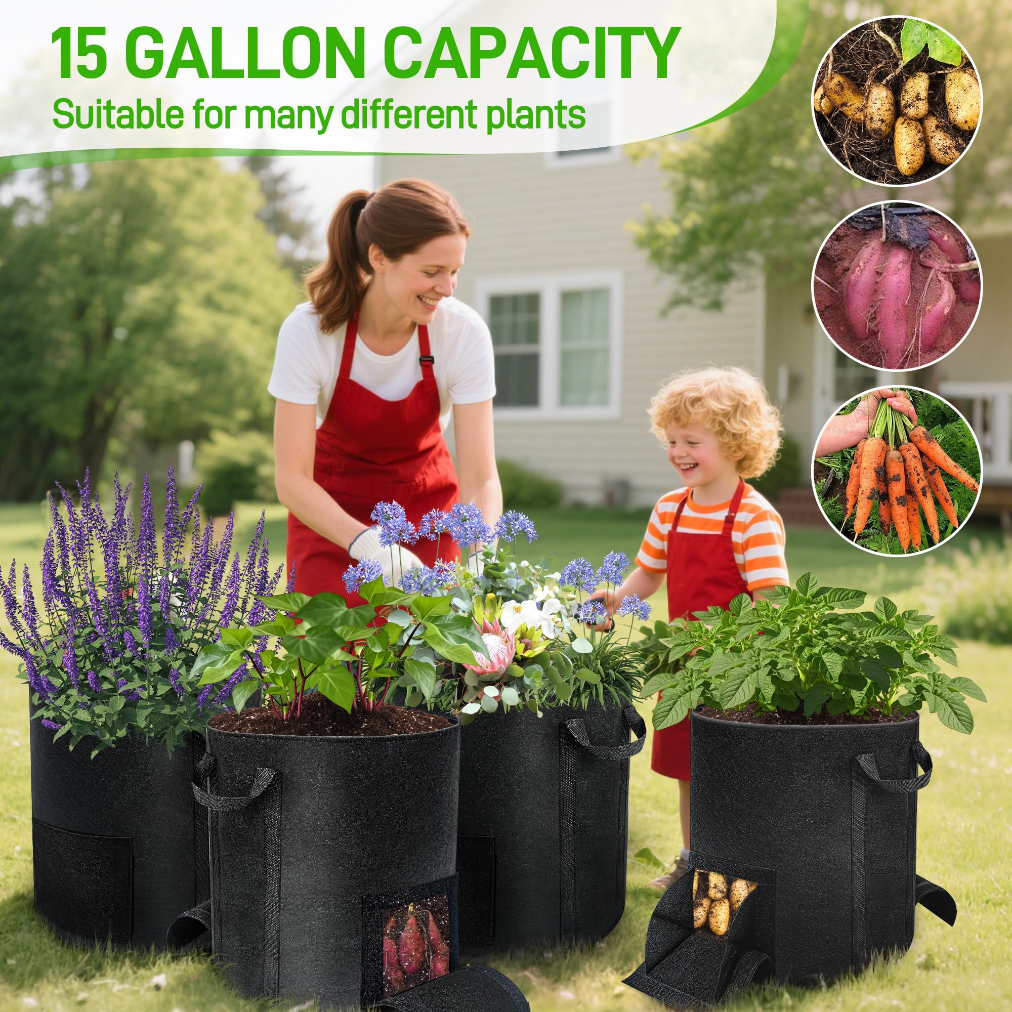 Mulctun in use on balcony garden demonstrating space-saving vegetable growing