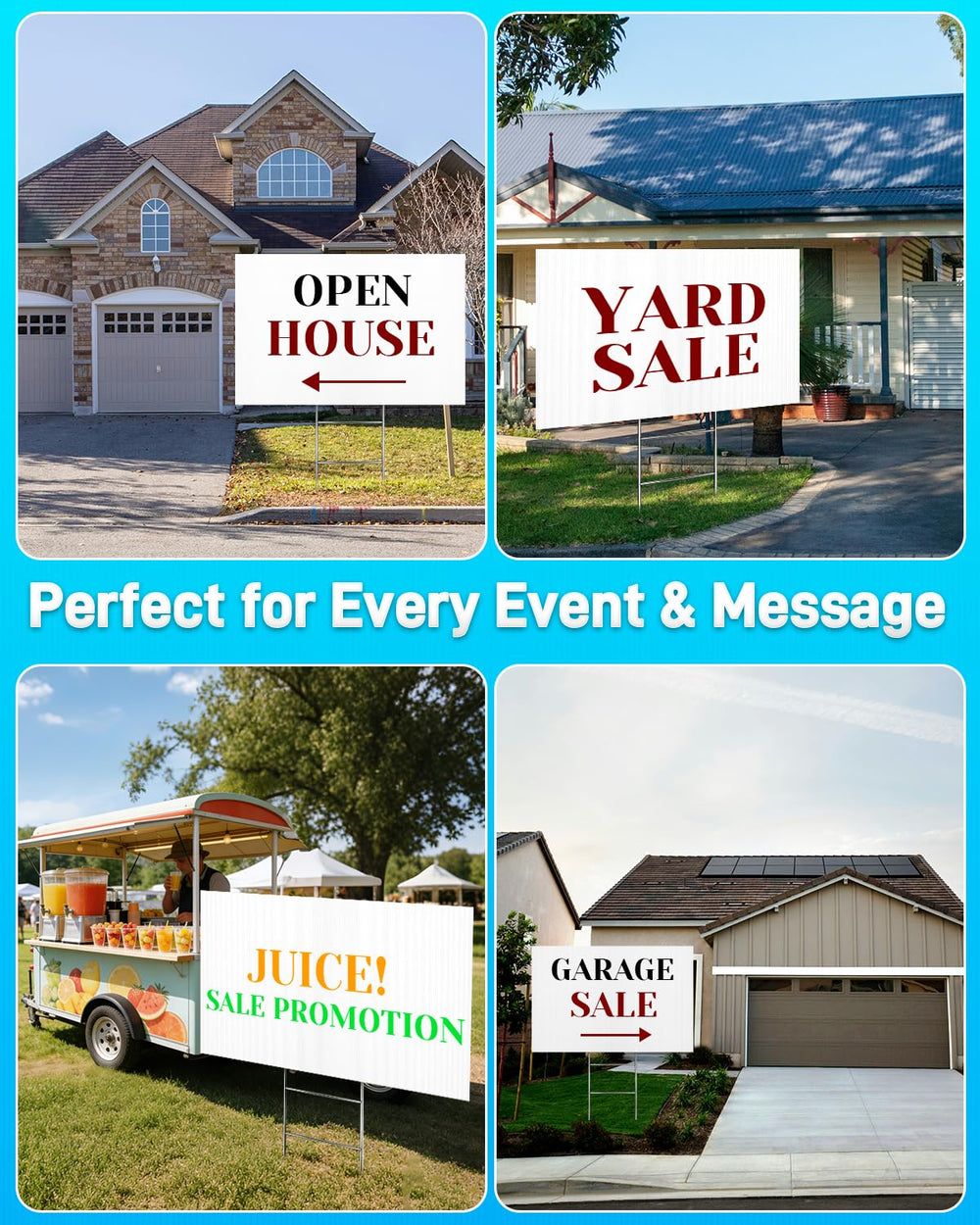 Mulctun yard sign at open house showing professional presentation and curb appeal benefit