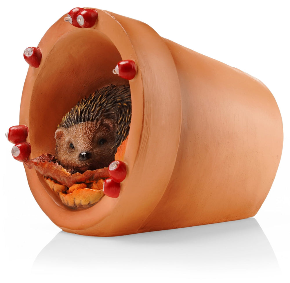 Muldale hedgehog front view showing cute detail and easy garden placement benefit