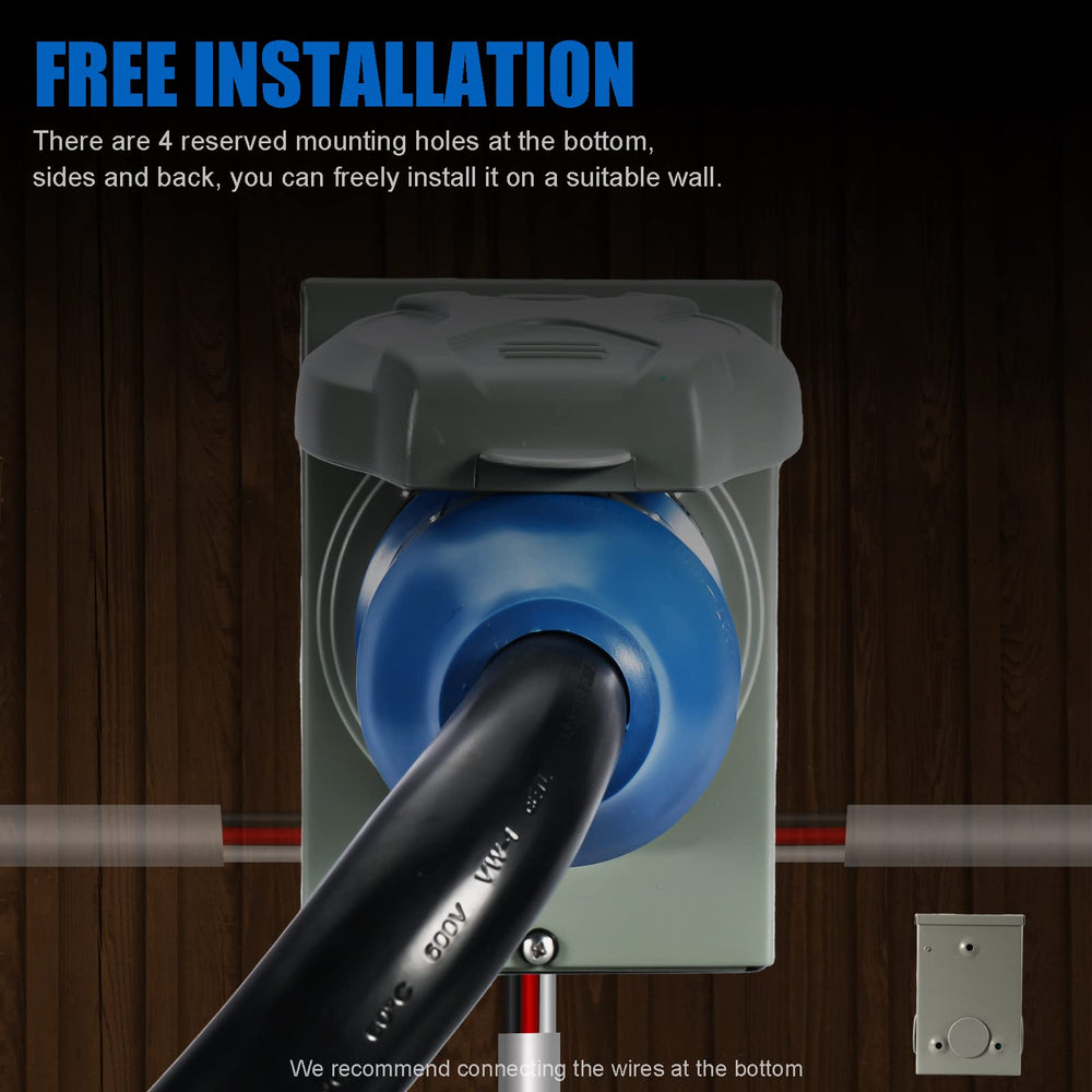 MULMART cord plugged into generator demonstrating safe, stable power transfer