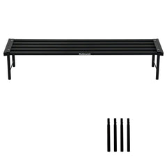 MultirackX front view of black plant stand showing organized display benefit