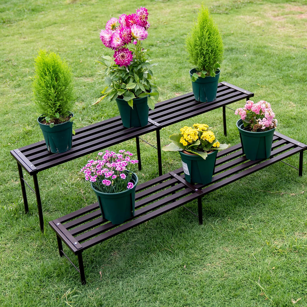 MultirackX styled in a living room showcasing décor coordination and tidy plant display