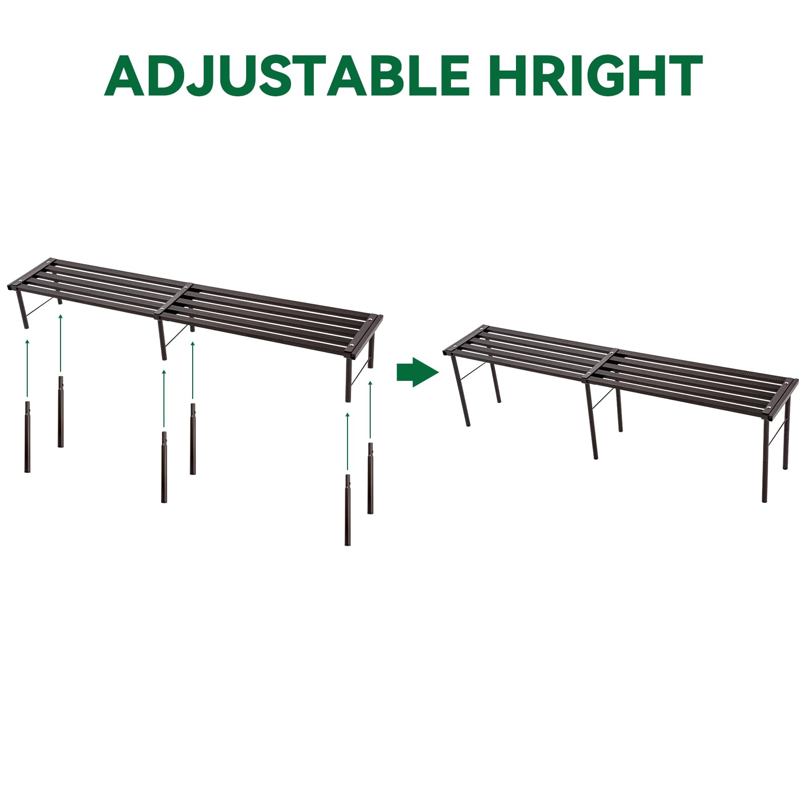MultirackX anti-slip rubber feet protecting floors and improving stand stability